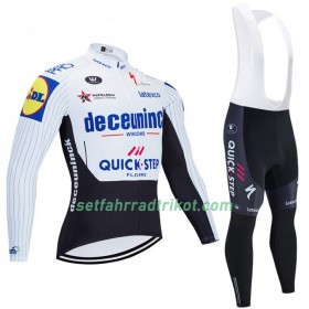 Radbekleidung Radtrikot Langarm + Lang Trägerhose 2020 Deceuninck-Quick-Step N004